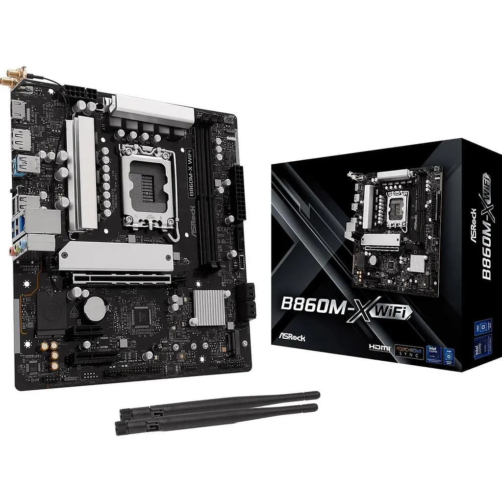 Материнська плата ASRock B860M-X WIFI (B860M-X WIFI) (Socket 1851, Intel B860, Micro-ATX) - фото 5