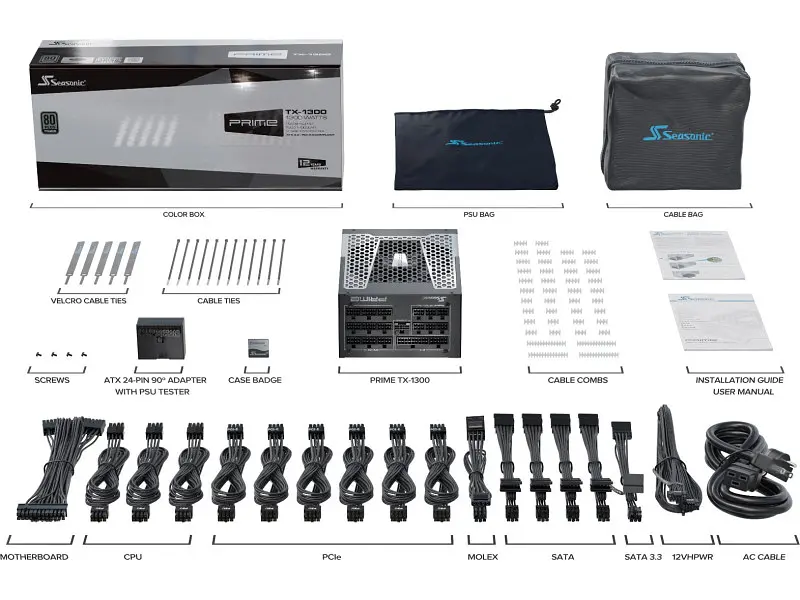 Блок живлення Seasonic PRIME TX-1300 (PRIME-TX-1300-ATX30) - фото 5