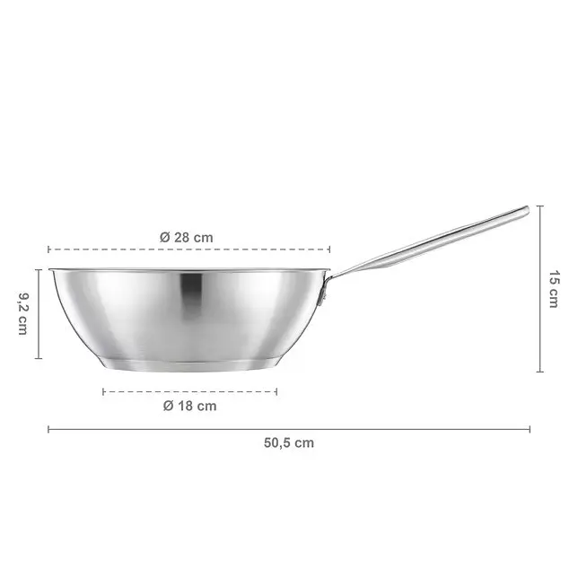 Сковорода WOK Fiskars All Steel 28 см 1064747 - фото 2