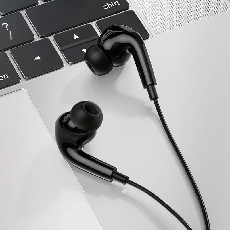 Навушники Hoco Crystal sound wire-controlled earphones with microphone M101 Pro чорні - фото 3