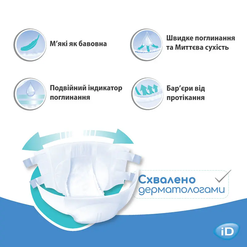 Підгузки для дорослих iD SLIP Plus Large, 30 шт. - фото 4