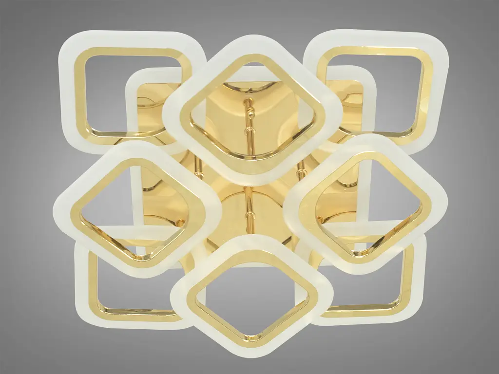 Светодиодная люстра Смарт светильник с пультом, 110Вт, золото. - фото 4