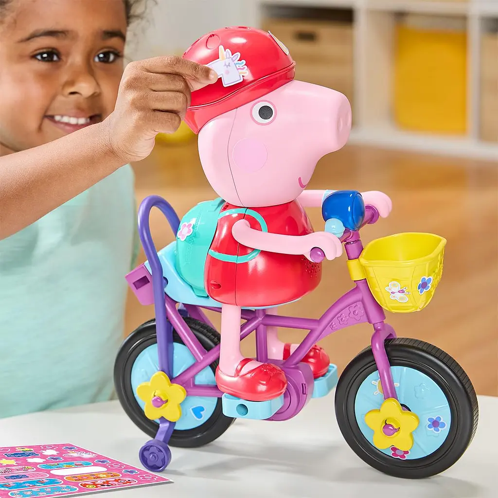 Інтерактивний ігровий набір PEPPA FIGURINES – ПЕППА НА ВЕЛОСИПЕДІ Peppa Pig G2177 - фото 2