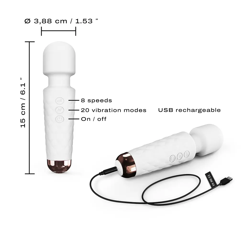 Мінівібромасажер Dorcel Wand Mini Wanderful White - фото 2