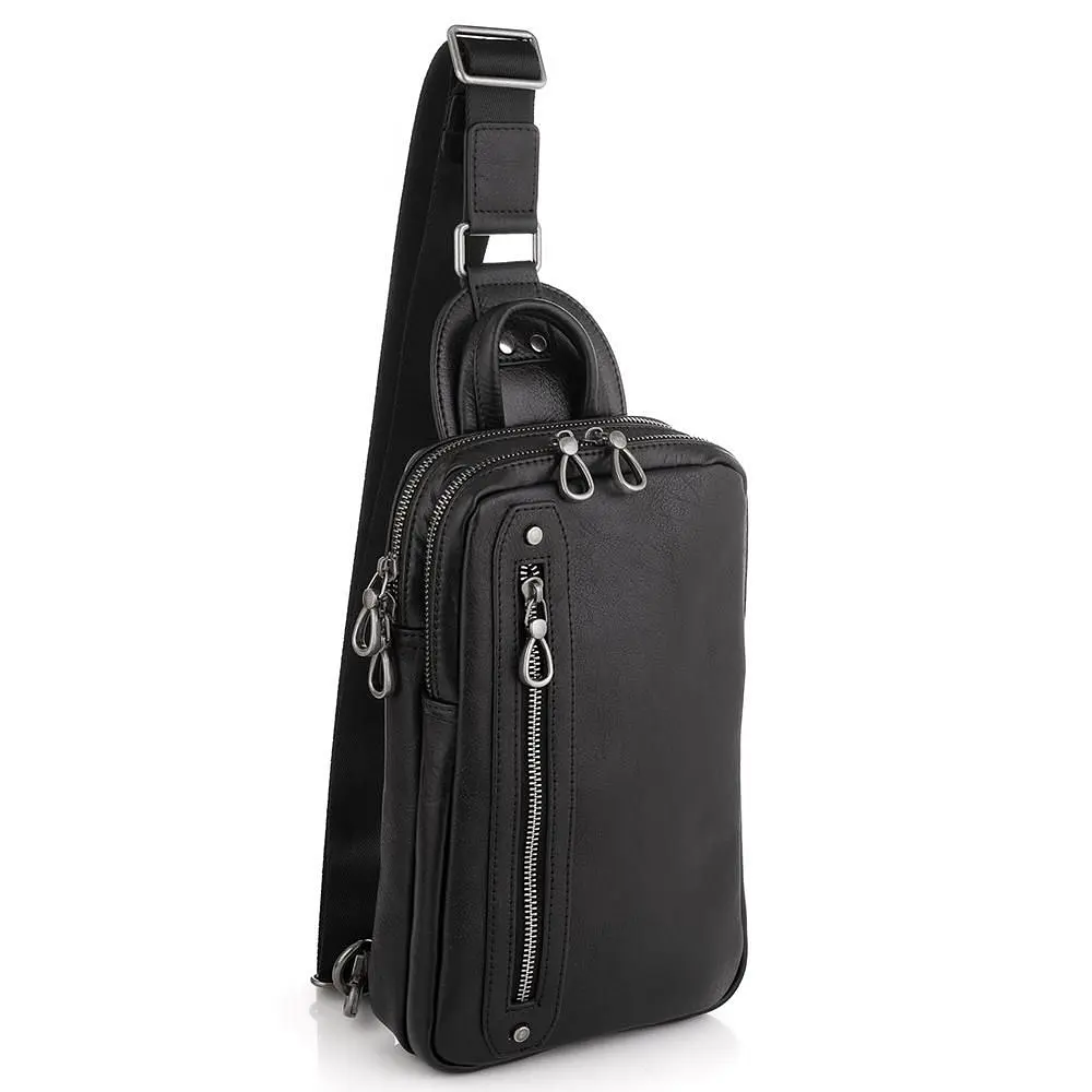Сумка-слінг чоловіча шкіряна Tiding Bag 9801A - фото 8