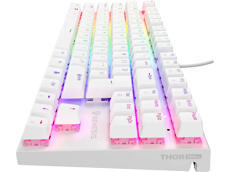 Клавіатура Genesis Thor 303 TKL RGB Outemu Peach Silent White (NKG-2063) - фото 8