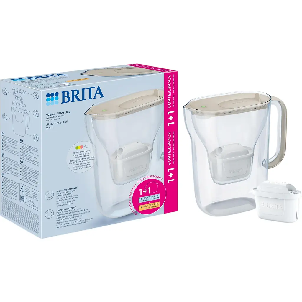 Фільтр-глечик Brita Style Essential Mxpro пісочний + 2 картриджа (1057797) - фото 7