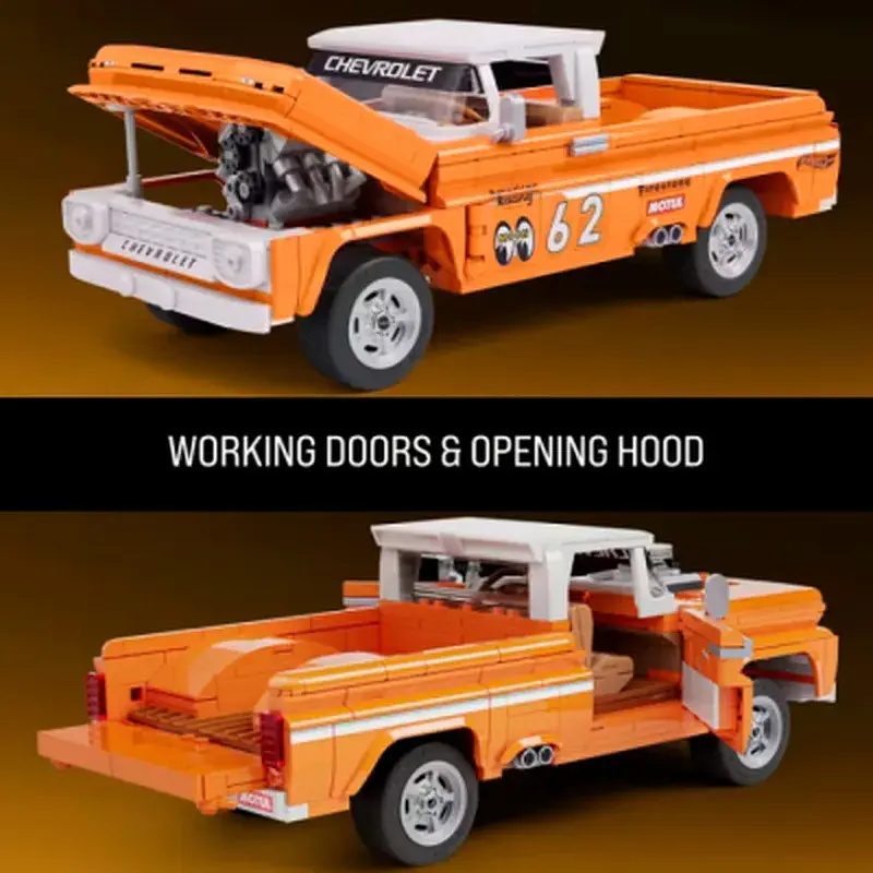 Конструктор Mattel Brick Shop Hot Wheels Elite Chevy 858 деталей (JFT20) - фото 5