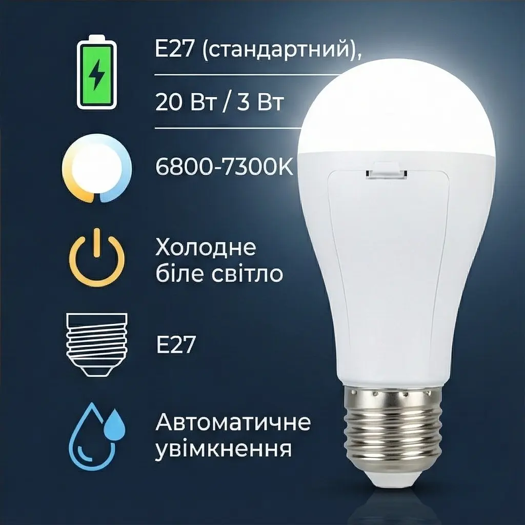 Світлодіодна лампа з акумулятором UFT з 1 АКБ (UFTalminalight2)
 - фото 11