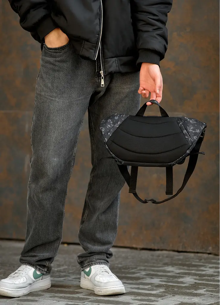 Чоловіча сумка бананка Sambag Dynamicdart чорна 38 × 21 × 7 см (80411702m) - фото 11