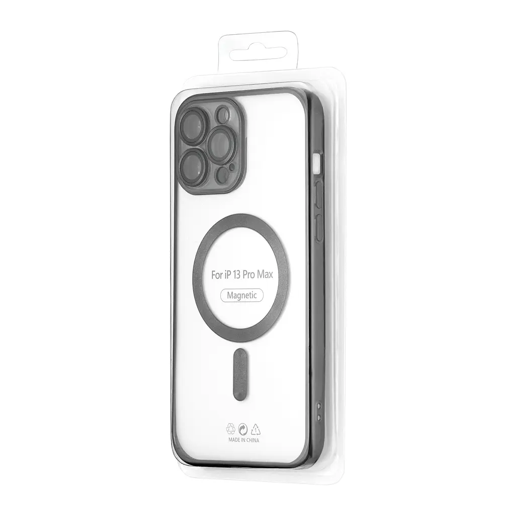 Чохол Ductil Metallic Edge with MagSafe (Protected Camera & Lens) iPhone 13 Pro Max Black - фото 2