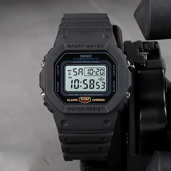Чоловічий наручний годинник 1628 Black Skmei acs0030670 - фото 4