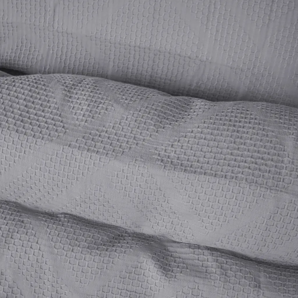 Постільна білизна MirSon №20-02 Waffle Gray 200x220 Євро (2200011032870) - фото 5