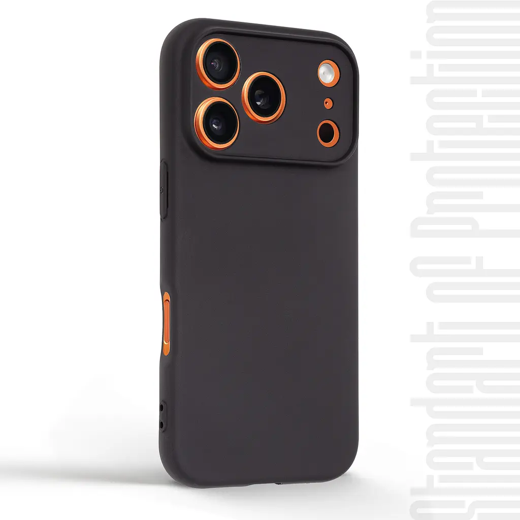 Чехол-накладка для смартфона Apple iPhone 17 Pro Max противоударный, силиконовый, термополиуретановый (ТПУ), с защитой камеры и корпуса, черный, защита всего корпуса, ArmorStandart (ARM86233) - фото 2