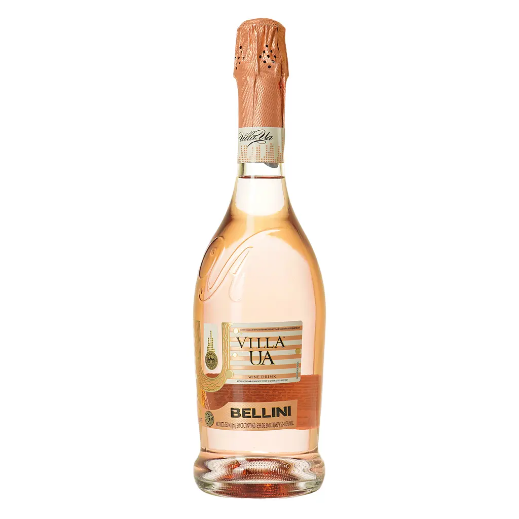 Уцінка. Коктейль винний ігристий Villa UA Bellini Party рожевий напівсолодкий 0.75 л - фото 4