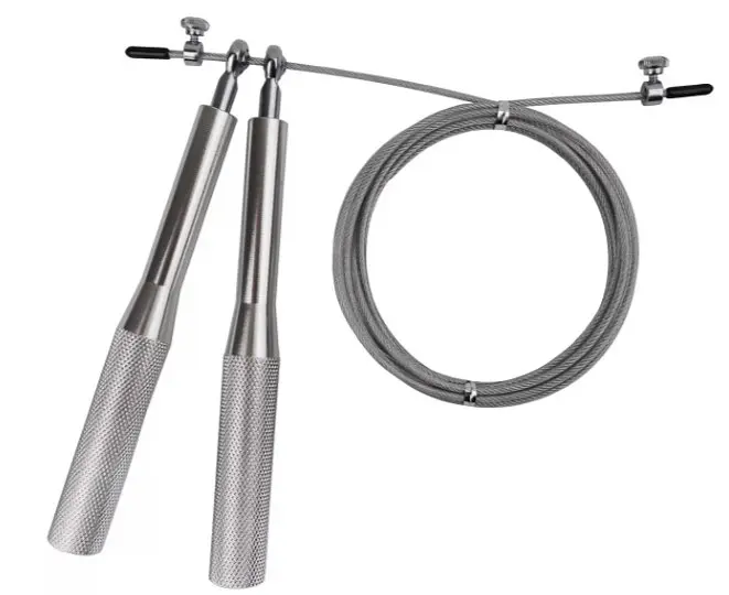 Скакалка швидкісна на підшипниках алюмінієва PowerPlay 4207 Elite Jump Rope Срібна 3 м (PP_4207_Silver) - фото 4