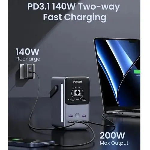 Портативний акумулятор Ugreen pb770 48000mAh 300W (25286) - фото 4