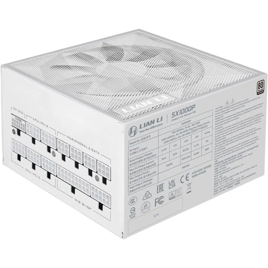 Блок живлення Lian Li SX1000P 1000W White (G9P.SX1000P.W000.EU) [176721] - фото 4