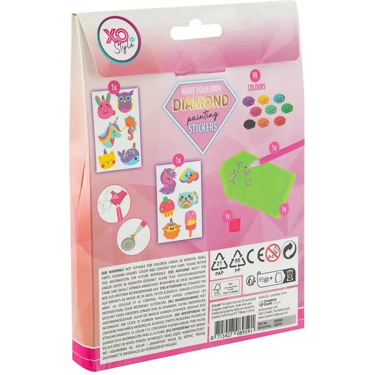 Алмазные наклейки Grafix Unicorns 12 шт. (260004_3) - фото 2