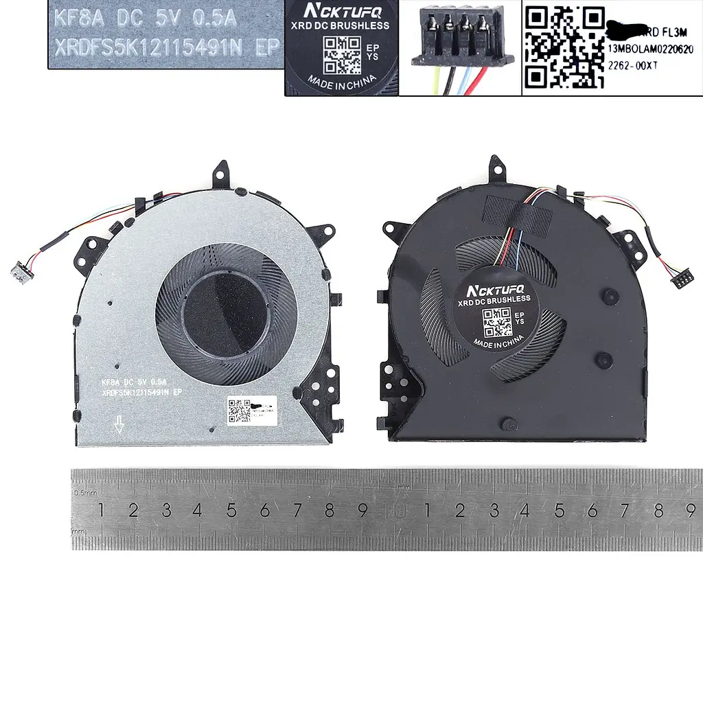 Вентилятор для Asus A512 F512 K512 R564 S512 X512, (Версія 1, FL6K DFS5K12115491M, 13NB0KA0AM0802, Аналог) - фото 3