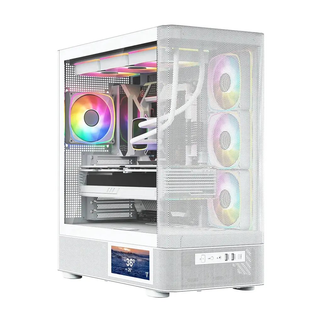 Корпус для ПК Modecom VOLCANO AQ400 ARGB LCD 6.2 (MC-A-AQ400-4FA-W) - фото 3