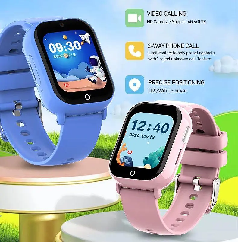 Дитячий 4G смарт годинник-телефон Lemfo M05 з GPS відстеженням, відеодзвінками, камерою та функцією прослуховування Чорний - фото 6