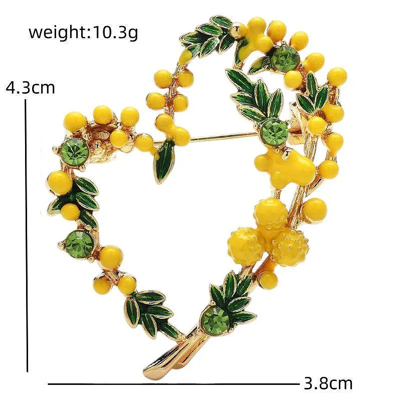 Брошь Сердце желтое (49469314) - фото 2