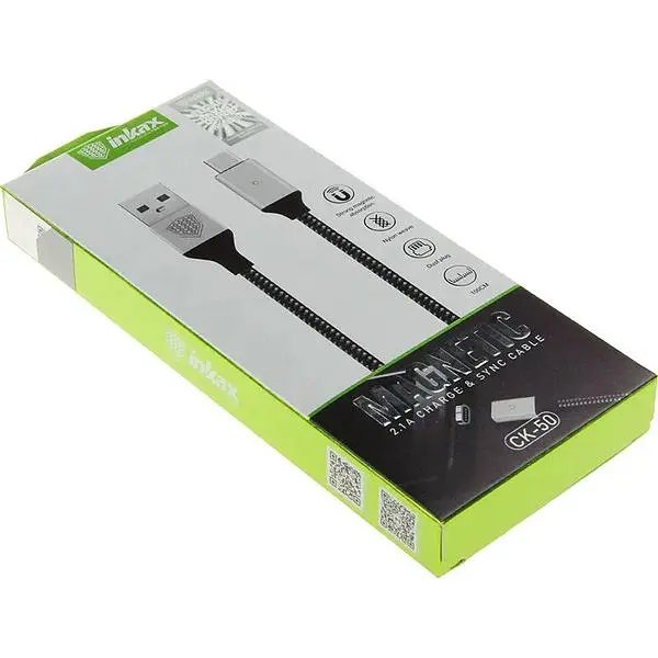 Кабель Inkax CK-50 Type C cable 1m Black - фото 2