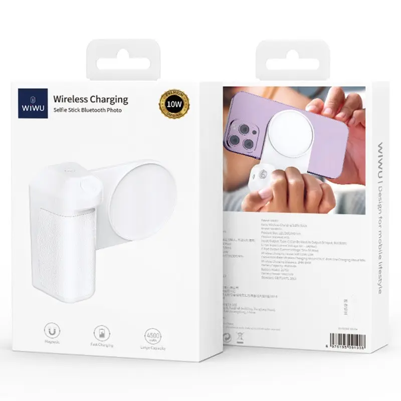 Портативное ЗУ Power Bank WIWU Wi-W016+Selfie Stick с БЗУ 4500 mAh - фото 4