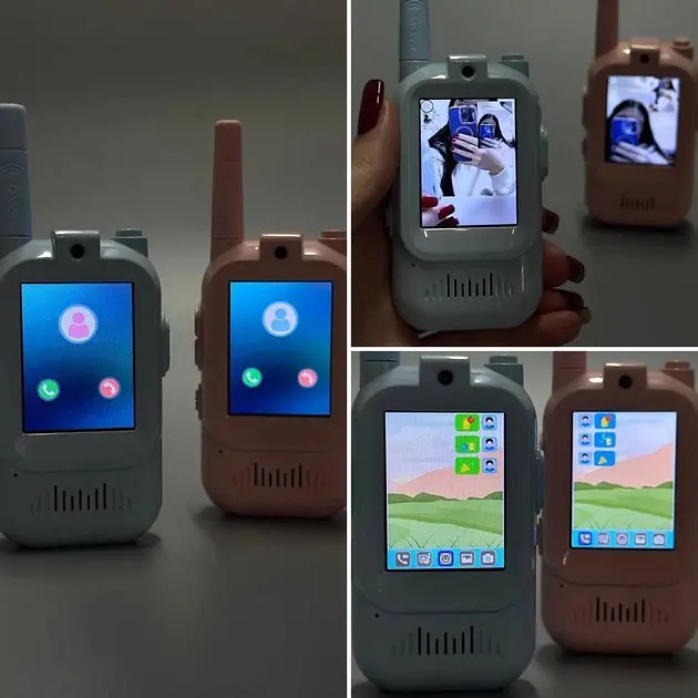 Дитяча рація з відеозв'язком XPRO Video Walkie Talkie, відео- та голосовий зв'язок, 2 рації, Type-C, HD-камера, дальність зв'язку до 300 м - синій + рожевий (50323-20130_731) - фото 8