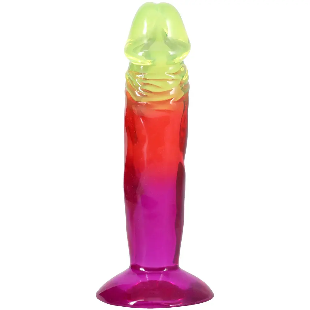 Дилдо Doc Johnson Crystal Jellies 6.5 Inch Rainbow, 16.5 см - фото 3