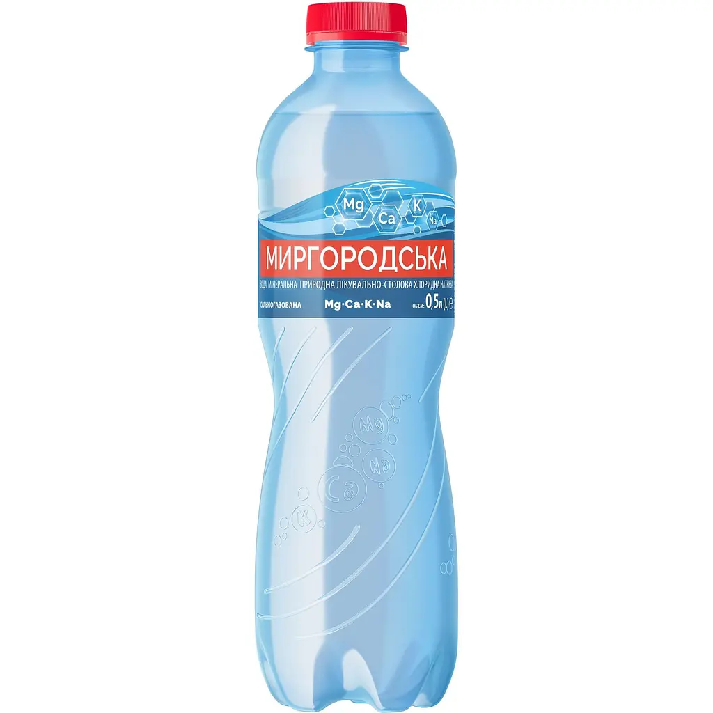 Упаковка минеральной воды Миргородская сильногазированная 6 л (0.5 л x 12 шт.) - фото 2