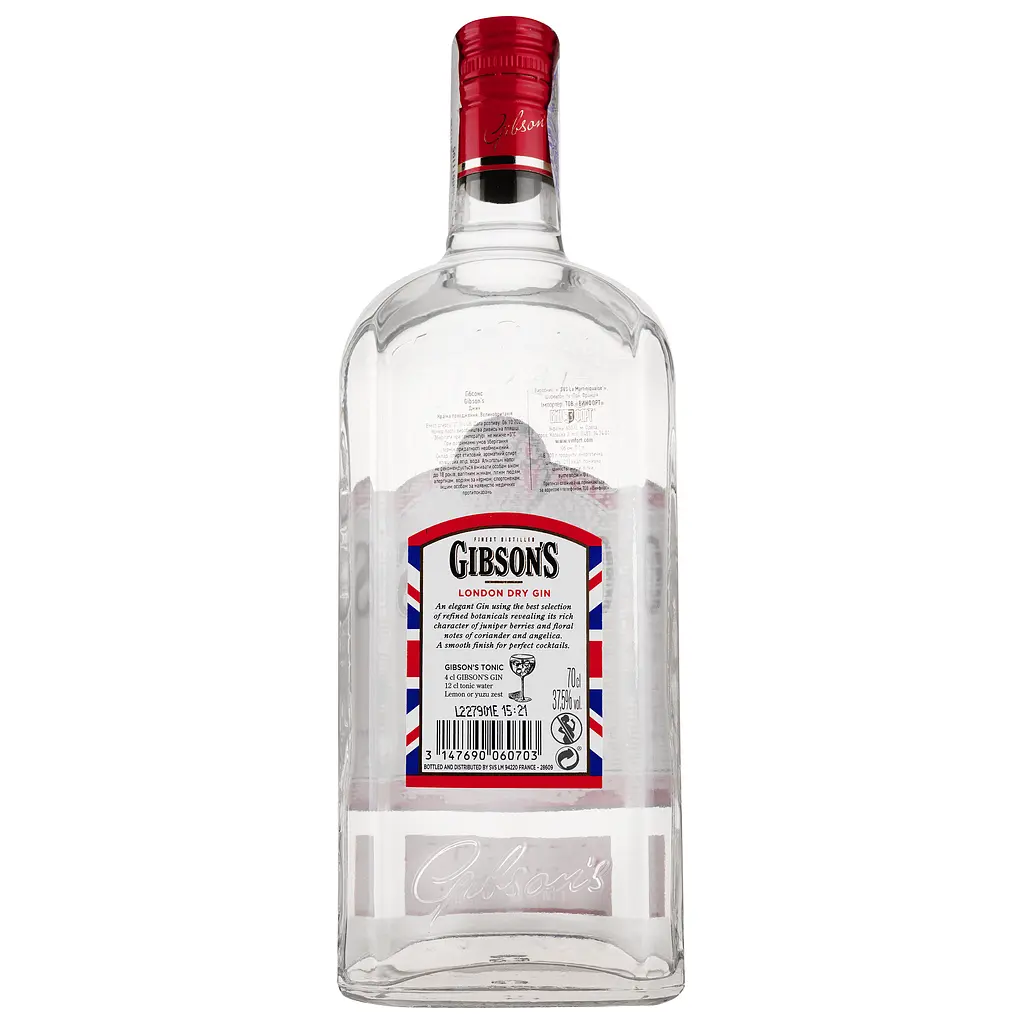 Уценка. Набор: Джин Gibson's London Dry, 37,5%, 0,7 л + бокал - фото 4