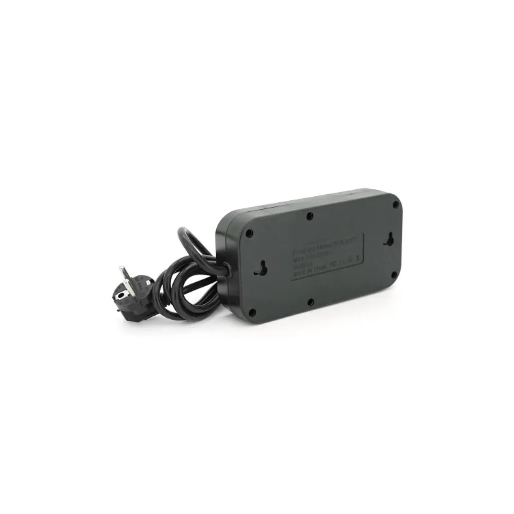 Мережевий фільтр живлення Voltronic F09U, 3 роз EU, 4 USB Black (F09U-Black) - фото 2