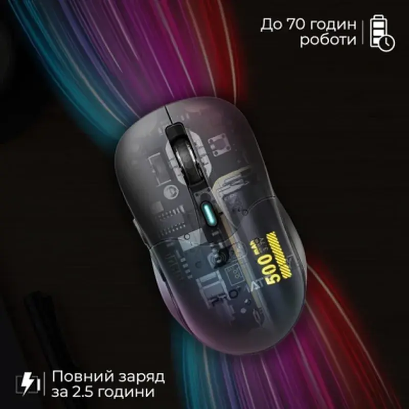 Мишка Promate Samo Wireless/Bluetooth Black (samo.black) - фото 7