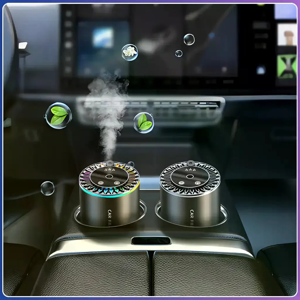 Автомобільний ароматизатор XT015 чорний з RGB-підсвіткою • Аромадифузор «зоряне небо» для авто, дому, офісу та салону машини - фото 5