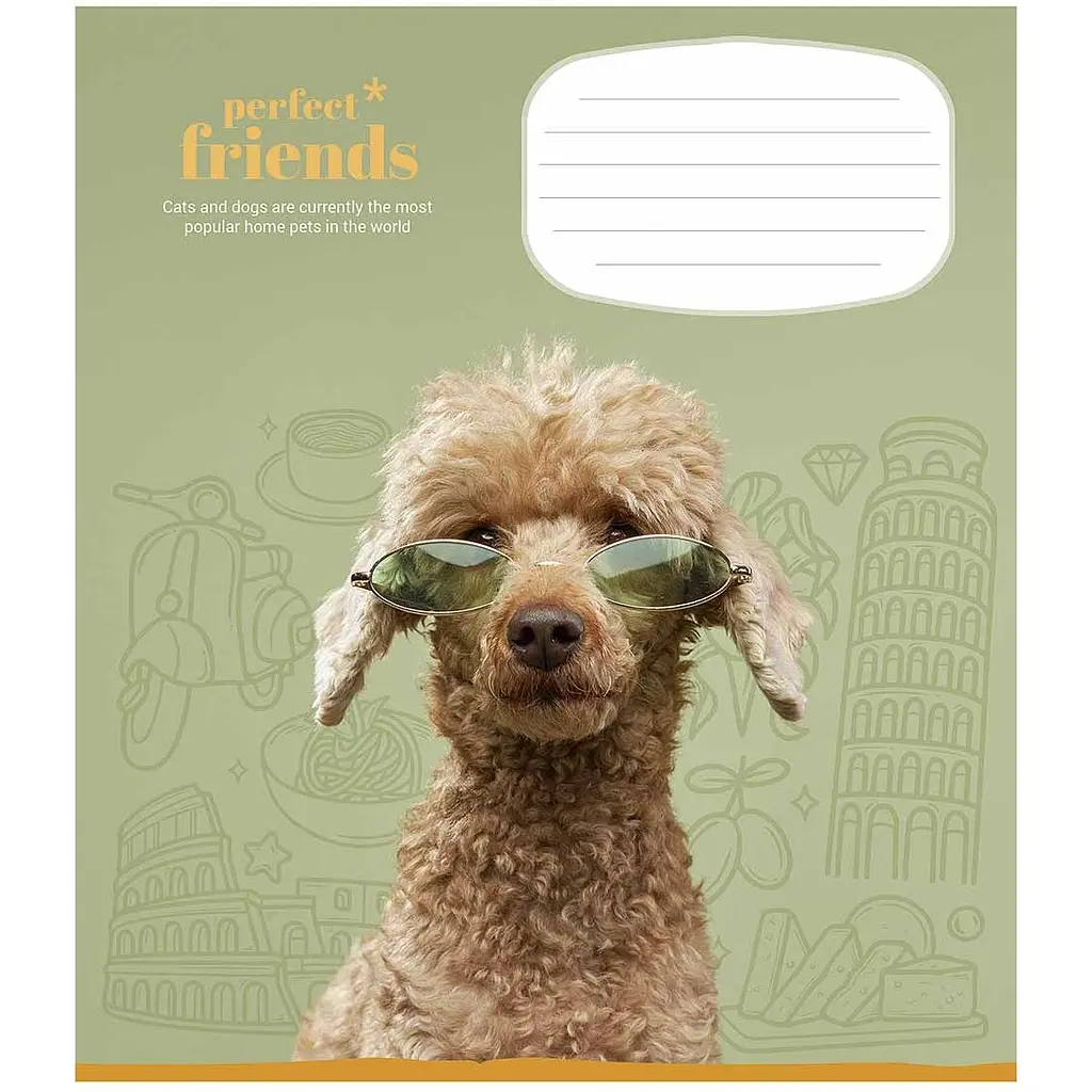 Зошит учнівський Школярик Perfect friends в клітинку 18 аркушів 25 шт. (018-3250K) - фото 5