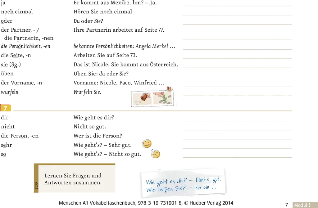 Menschen A1. Vokabeltaschenbuch - фото 6