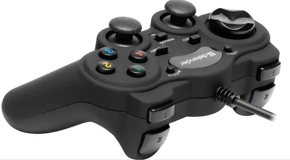 Геймпад провідний Defender Game Racer Turbo GT USB-PS 12 кнопок (Чорний) - фото 5