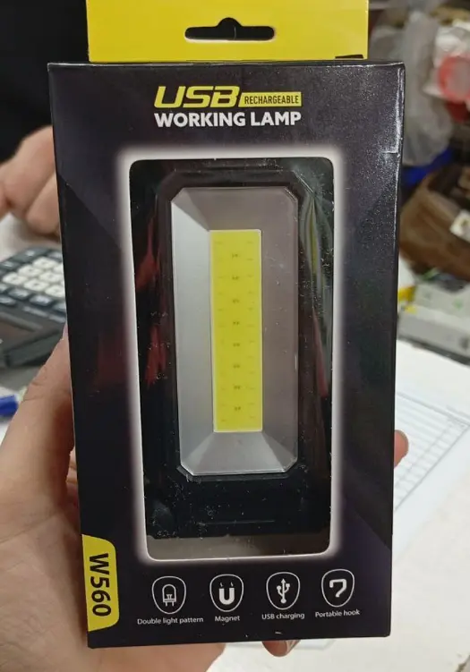 Компактный рабочий фонарь W560 аккумуляторный с USB зарядкой магнитным креплением и крюком - фото 8