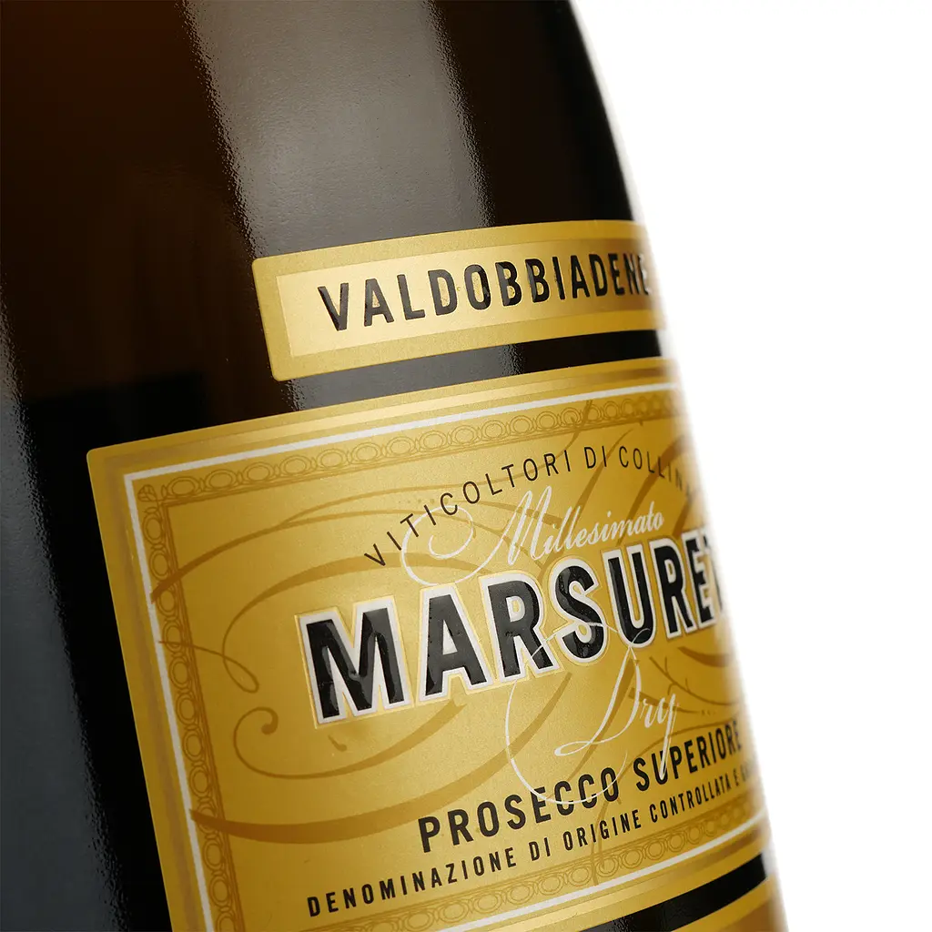 Игристое вино Marsuret Agostino Valdobbiadene Prosecco Superiore DOCG Dry Millesimato, белое, сухое, 11,5%, 0,75 л - фото 3