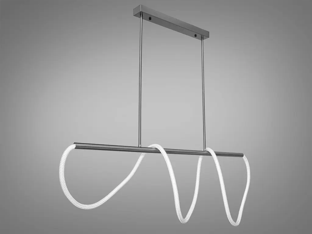 Шланг люстра лед в офіс з серії "Роуплайт" потужністю 32W, хром - фото 2