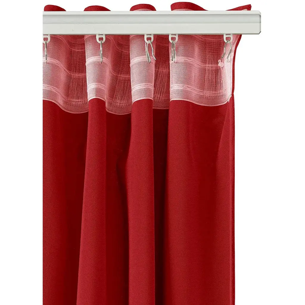 Шторы на кухню и комнату Cosas Chilli 180х270 см 2 шт красный (Curtains_09Red_DUK) - фото 7