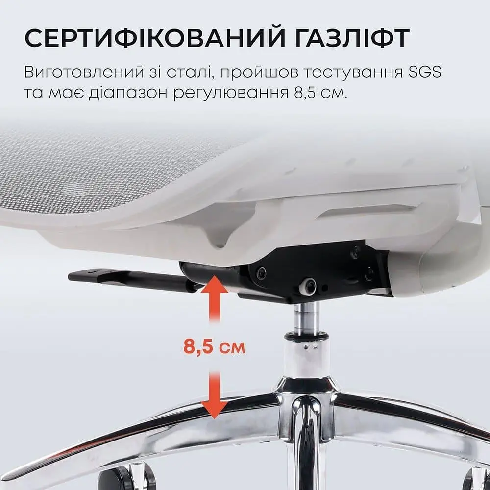 Ігрове крісло Sihoo DORO C300L Mesh White (DORO-C300L-A3-102) - фото 5
