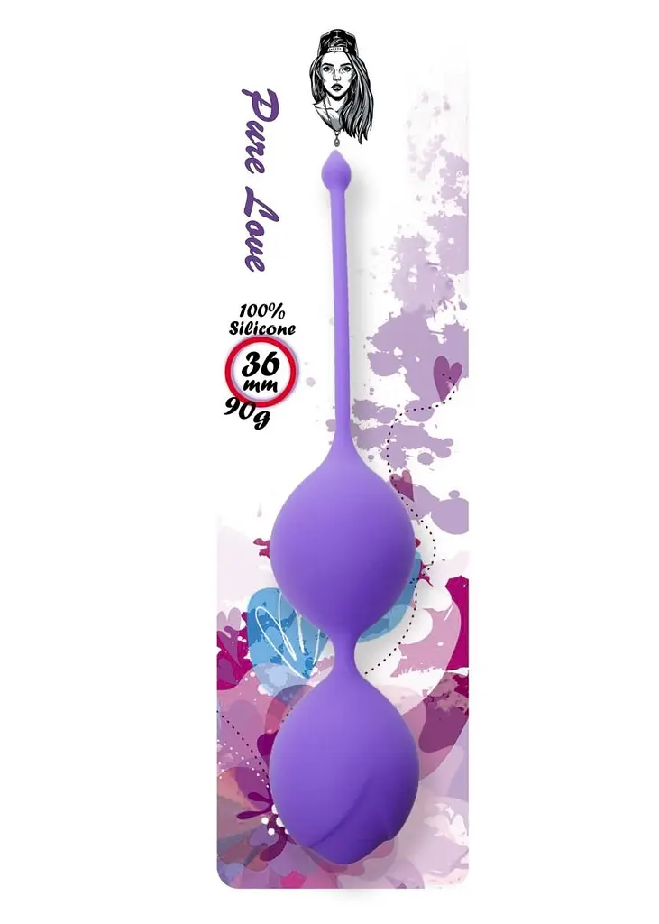 Вагінальні кульки Boss Series Pure Love, 20 см, фіолетовий - фото 2