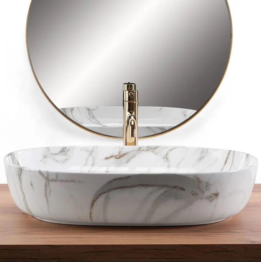 Умивальник Rea Cleo 60,5x41 aiax shine (REA-U9656) - фото 4