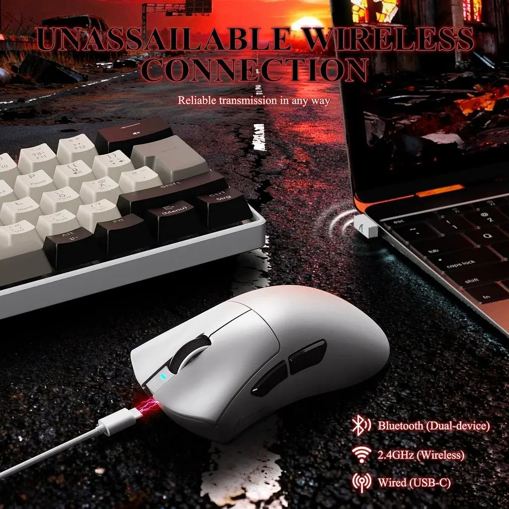 Мышь Attack Shark V3 Pro Wireless (AS-6972792472584-W) White (G-000004009) - фото 8