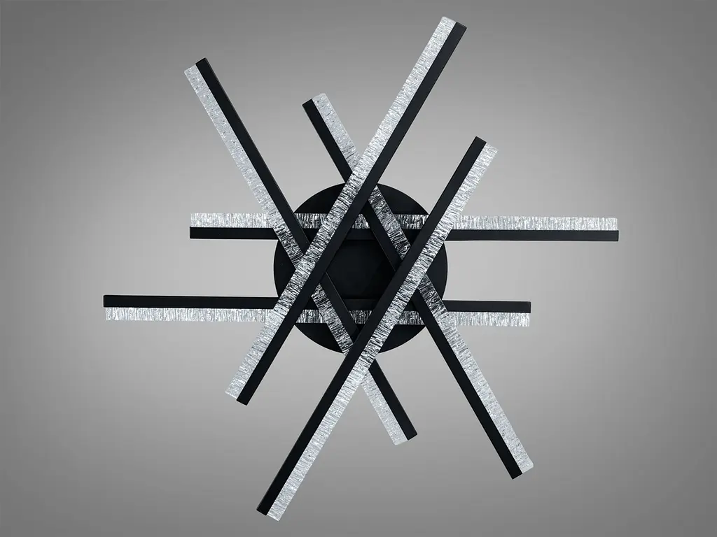Стельова LED-люстра Diasha MX3087/6BK, геометрія, Ø72 см, 86 W - фото 5