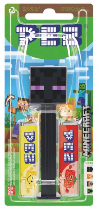 Диспенсер із цукерками Pez Minecraft Enderman 17г