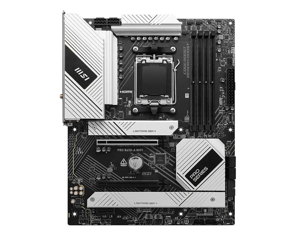 Материнская плата PRO B650 WIFI sAM5 B650 4xDDR5 M.2 HDMI DP WiFi BT ATX MSI teh0019096 - фото 2